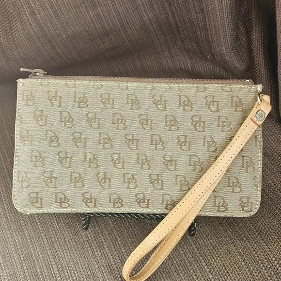 Dooney & Bourke Handbags - Dooney & Bourke Monogram Canvas Long Wristlet